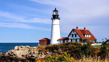 Lighthouse on a rocky coast (1)