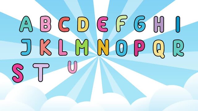 Learn the alphabet with simple animations. Educational learning for children.