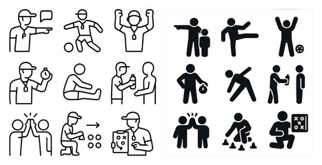 people silhouettes set