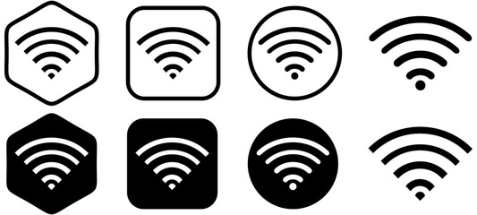 wifi icon. wireless and Wi-Fi network connection symbol for app, ui and website. vector illustration on transparent background