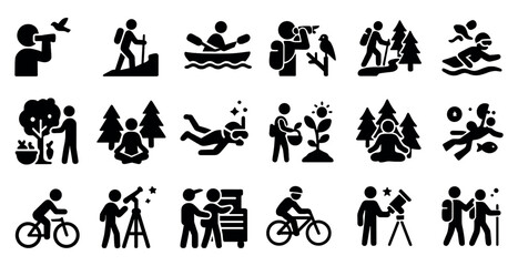 family silhouettes set