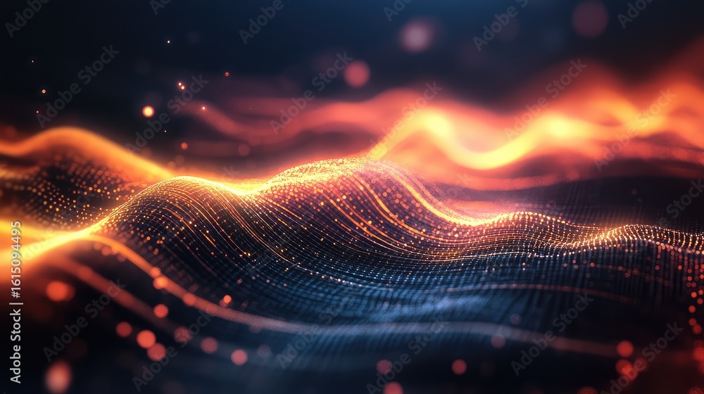 Poster visualization flowing line graph