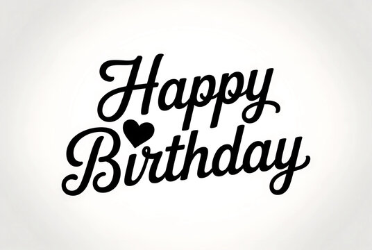 A happy birthday message with a heart expresses love and celebration