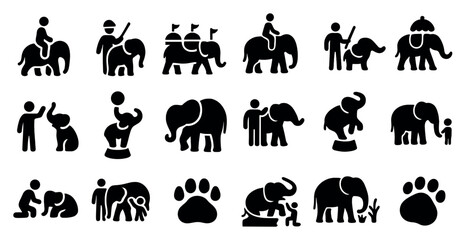 Obraz premium set of people silhouettes