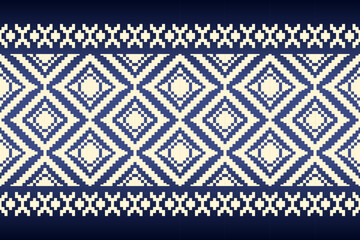 Pixel Art Geometric Fabric Seamless Pattern