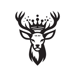 deer logo wearing a crown