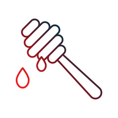 bee keeping gradient outline icon with white background vector stock illustration