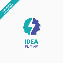 AI Thinking Icon – Dual Head Bolt Symbol for Tech Intelligence