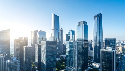 Modern cityscape at dawn