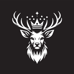deer logo wearing a crown