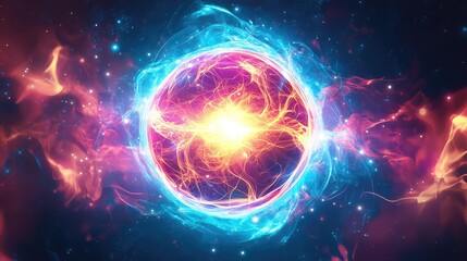 Obraz premium light illuminating energy core