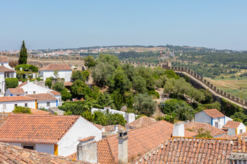 Obidos Castle and Historic Village Rooftops