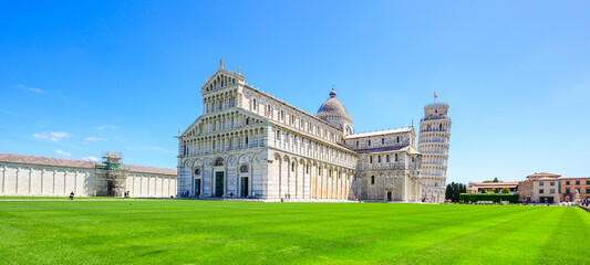 Leaning Tower and Cathedral of Pisa, travel destination in Italy