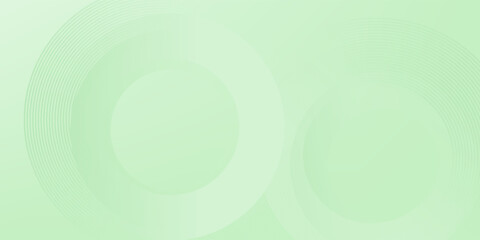 Minimalist soft Abstract Background in Gradient green and white Tones with Circles. Circle effect style geometric, abstract background.