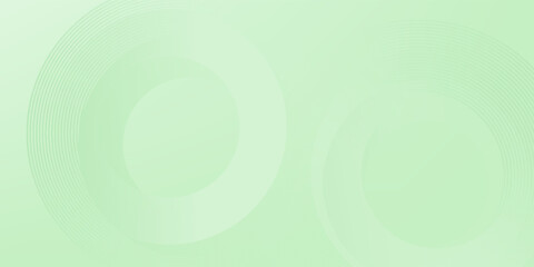 Fototapeta premium Minimalist soft Abstract Background in Gradient green and white Tones with Circles. Circle effect style geometric, abstract background.