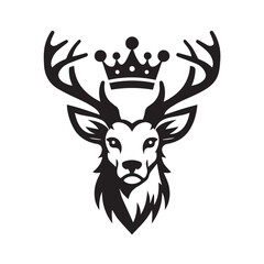 deer logo wearing a crown