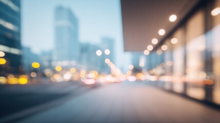 Blurred City Background With Bokeh Lights And Urban Aesthetic For Website Background, Banner, Poster, And Presentation Uses