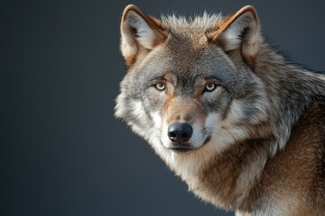 Obraz premium Powerful wolf with piercing eyes isolated