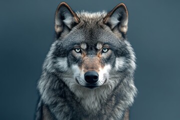 Fototapeta premium Powerful wolf with piercing eyes isolated
