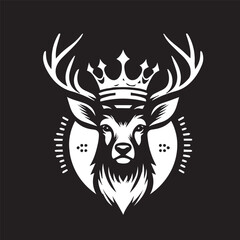 deer logo wearing a crown