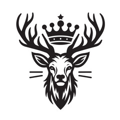 deer logo wearing a crown