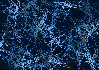 Blue Thunder Abstract Electric Web Art in High Definition