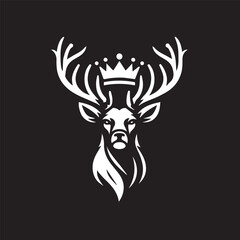 deer logo wearing a crown
