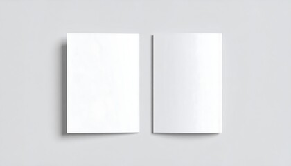 Blank brochures on gray background