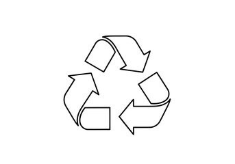 Vector art of the universal recycling symbol