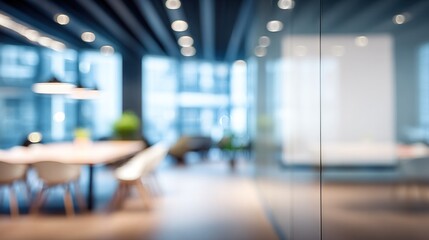 Blurred Of Modern Office Background For Website Banner, Poster, Social Media Post, And Corporate Presentation
