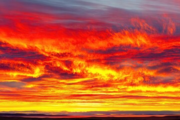 Obraz premium Fiery sunset cloudscape