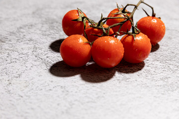 Raw Red Organic Cherry Tomatoes Ready to Eat