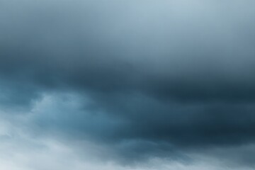 Low-level gray clouds with dark ominous layers
