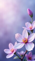 Obraz premium Delicate light purple and white blooms, airy arrangement , bloom, close up