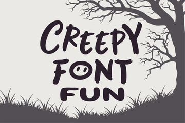 Creepy Font Fun – Halloween Text Logo
