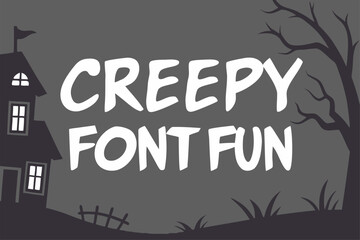 Creepy Font Fun – Halloween Text Logo
