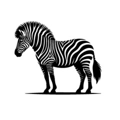 Graceful Zebra Illustration – Wild African Animal Vector Art