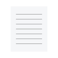 vector illustration of a white paper