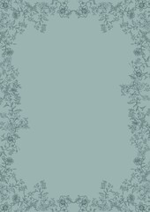 Fototapeta premium Toile de Jouy - a modern interpretation of vintage style. Ideal for covers, wedding design, branding, backgrounds.