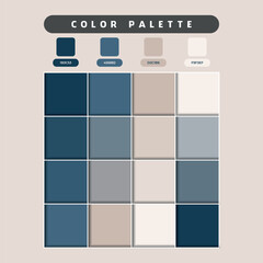 colorful pastel color palette set vector design template