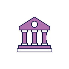 Bank icon design with white background stock illustration