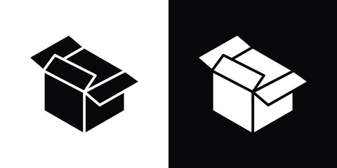 Unpacking icon, vector flat icon. Flat illustration.