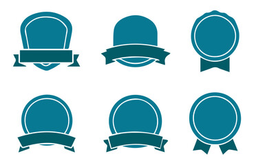 Colored Badges Set Perfect for Text, High-Resolution Vector Labels with Blank Centers, Ideal for Branding, Taglines, and Custom Messaging, Editable Formats: AI, EPS, JPG, PNG, 