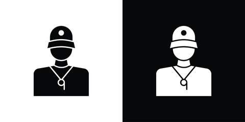 Trainer icon, vector flat icon. Flat illustration.