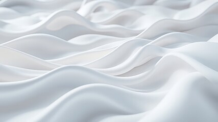 Obraz premium Subtle undulations of white fabric create an abstract and elegant background with a calming, serene and minimalistic aesthetic