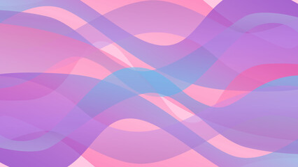 Purple, pink and blue abstract colorful vector background with pink and blue waves. Digital dynamic gradient wallpaper. Luxury backdrop. 