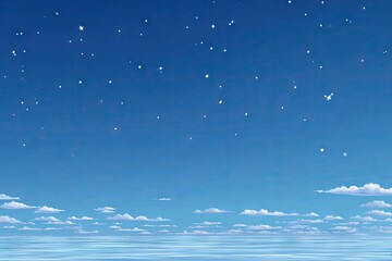 Fototapeta premium Night sky with scattered stars and clouds