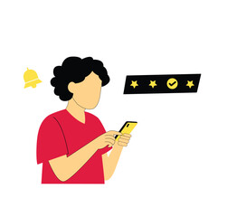User Giving Rating on Mobile Phone