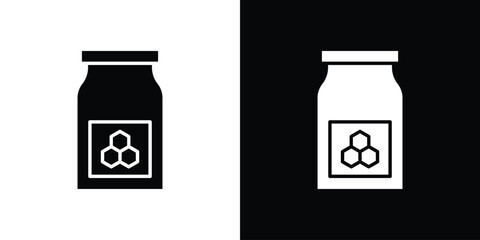 Honey jar icon, vector flat icon. Flat illustration.