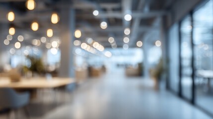 Blurred Office Background with Soft Lighting Ideal for Website, Banner, or Professional Presentation Use